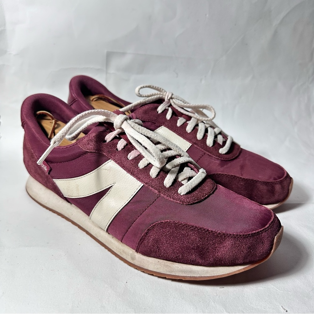Kizik Milan Sneakers Merlot Mens 13 Womens 14 Burgundy Dark Red K3FCDMILWN07-1D - Picture 2 of 15